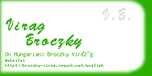 virag broczky business card